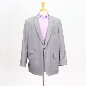 Tom James 48L Gray Blazer Sport Coat Jacket 2-Button Solid Y606